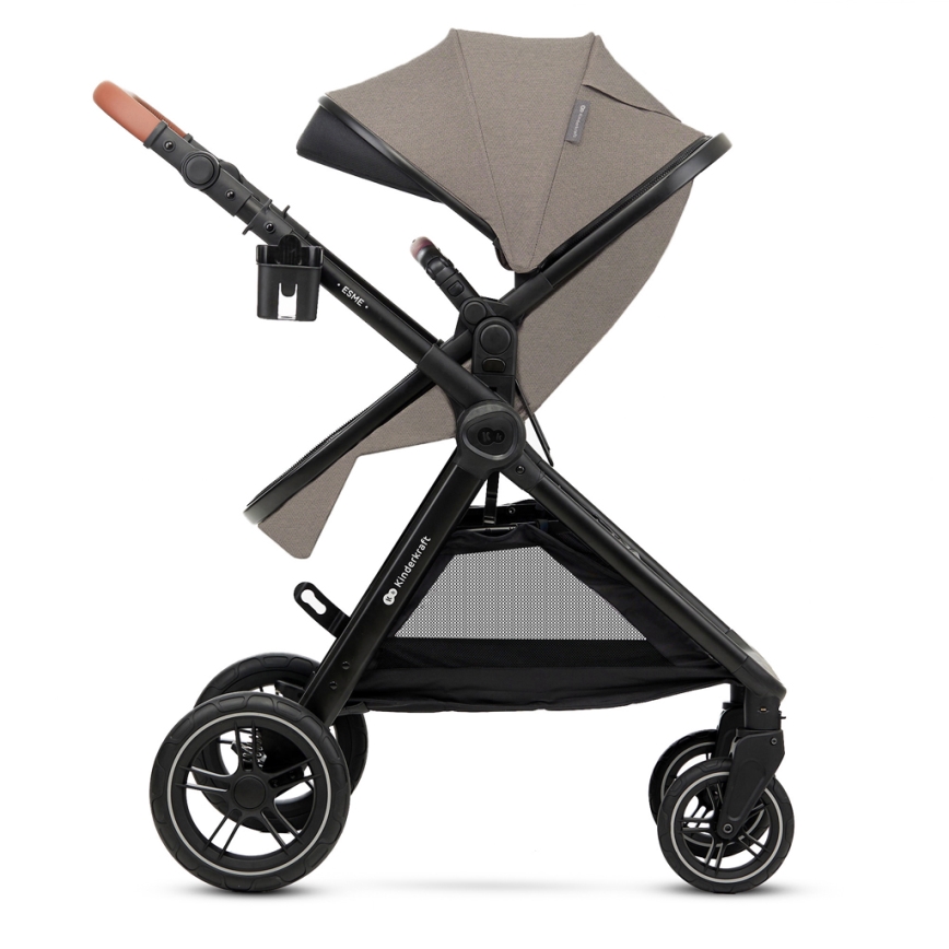 KINDERKRAFT - Passeggino combinato 3in1 ESME Sand beige + seggiolino auto MINK PRO