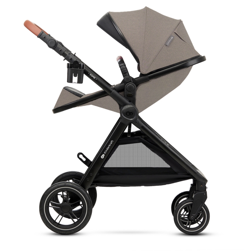 KINDERKRAFT - Passeggino combinato 3in1 ESME Sand beige + seggiolino auto MINK PRO