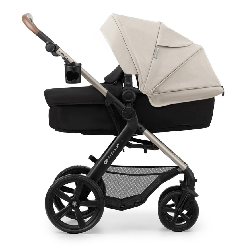 KINDERKRAFT - Passeggino combinato 3in1 MOOV 2 Moonlight grigio + seggiolino auto MINK PRO