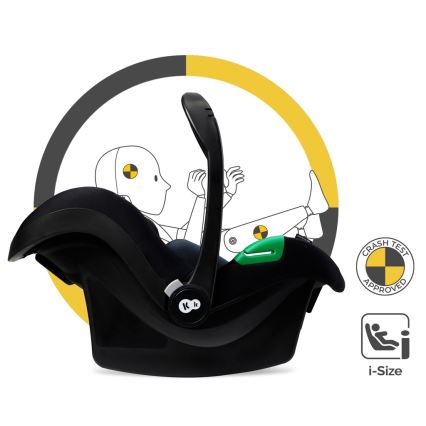 KINDERKRAFT - Passeggino combinato 3in1 MOOV 2 Moonlight grigio + seggiolino auto MINK PRO