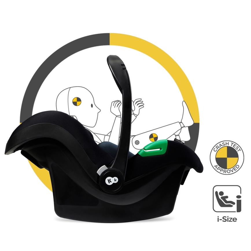 KINDERKRAFT - Passeggino combinato 3in1 MOOV 2 Moonlight grigio + seggiolino auto MINK PRO