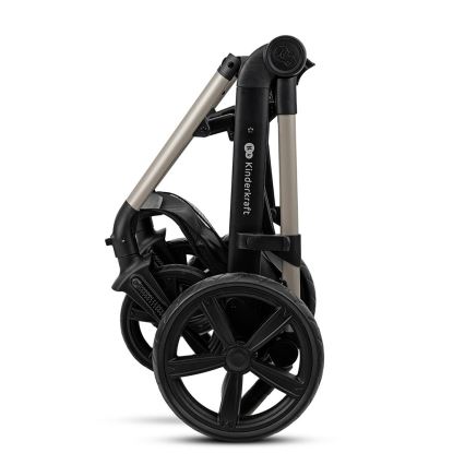 KINDERKRAFT - Passeggino combinato 3in1 MOOV 2 Moonlight grigio + seggiolino auto MINK PRO
