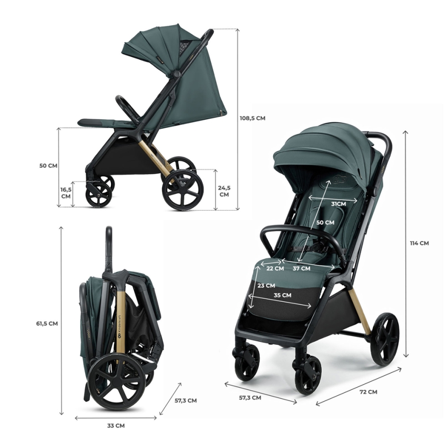 KINDERKRAFT - Passeggino LOOM verde