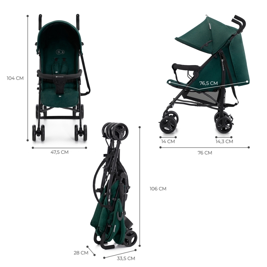 KINDERKRAFT - Passeggino TIK Green foresta