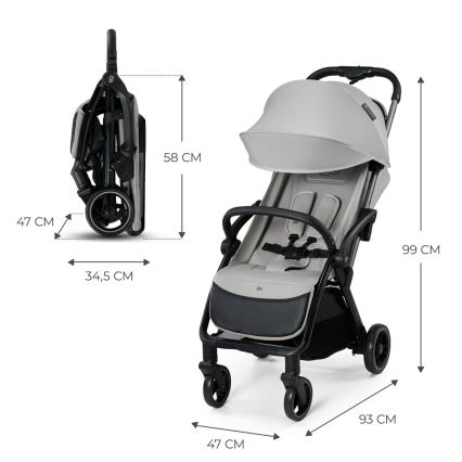 KINDERKRAFT - Poussette APINO gris