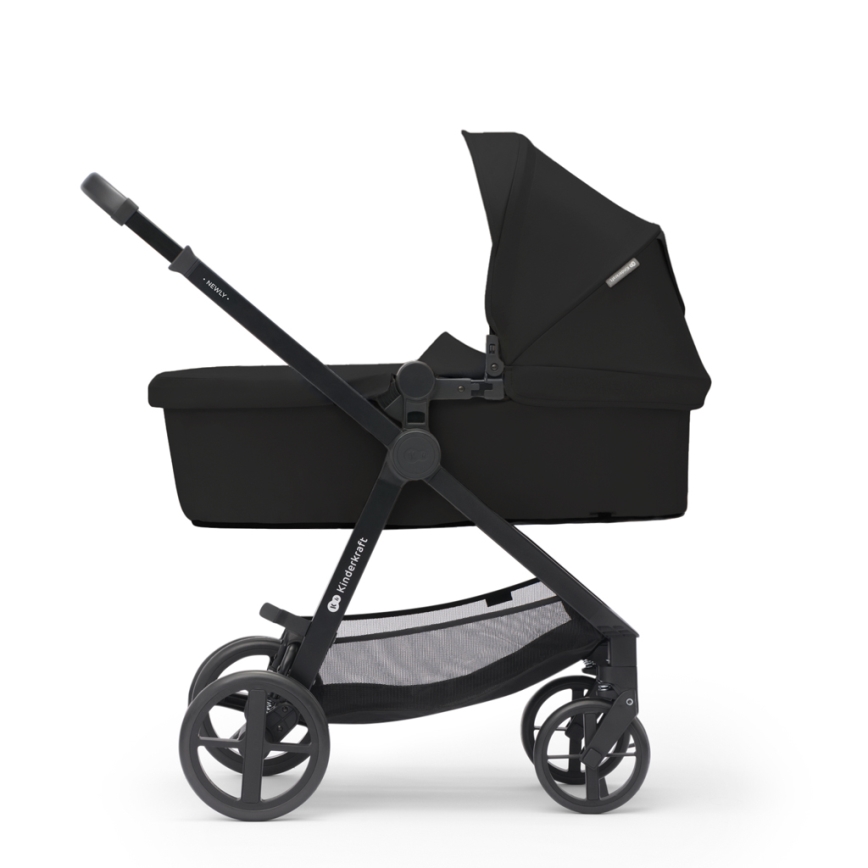 KINDERKRAFT - Poussette combinée 3en1 NEWLY Classique noir  + siège auto MINK PRO