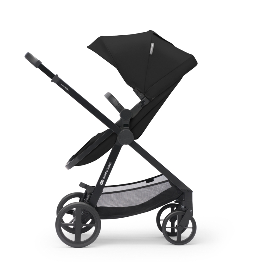 KINDERKRAFT - Poussette combinée 3en1 NEWLY Classique noir  + siège auto MINK PRO