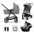 KINDERKRAFT - Poussette combinée 3en1 NEWLY Moonlight gris  + siège auto MINK PRO