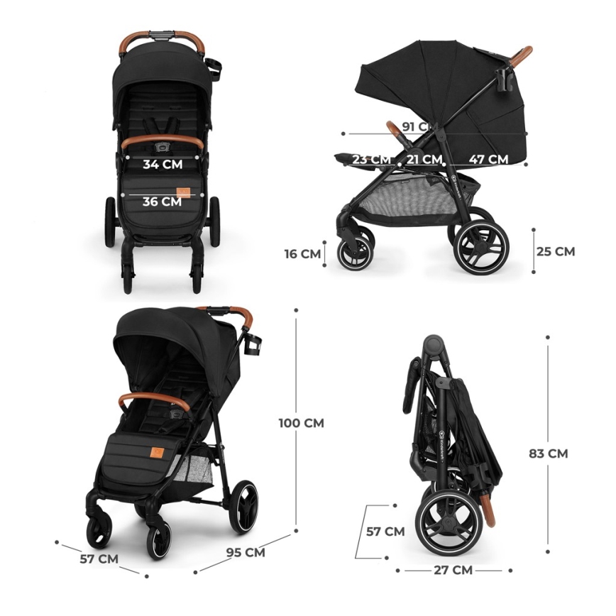 KINDERKRAFT - Poussette GRANDE PLUS noir