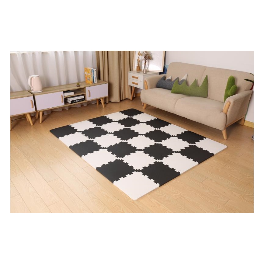 KINDERKRAFT - Puzzle in foam LUNO 30 pezzi nero/bianco