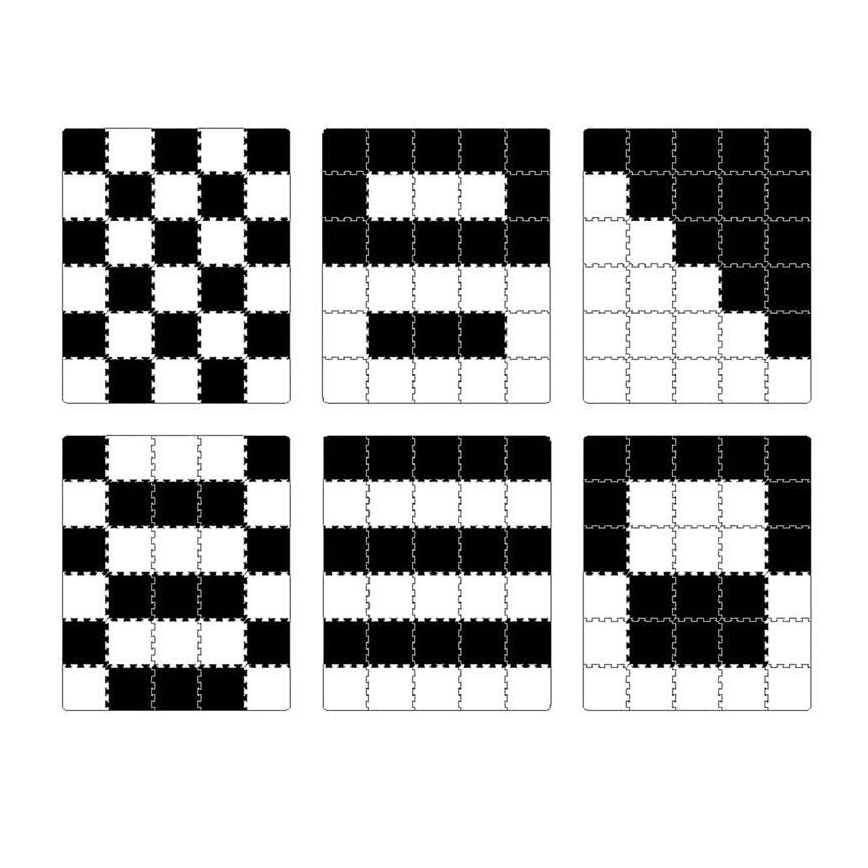 KINDERKRAFT - Puzzle in foam LUNO 30 pezzi nero/bianco