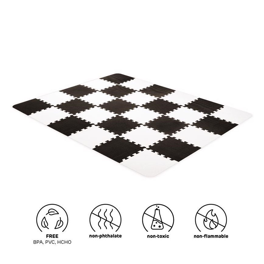 KINDERKRAFT - Puzzle in foam LUNO 30 pezzi nero/bianco