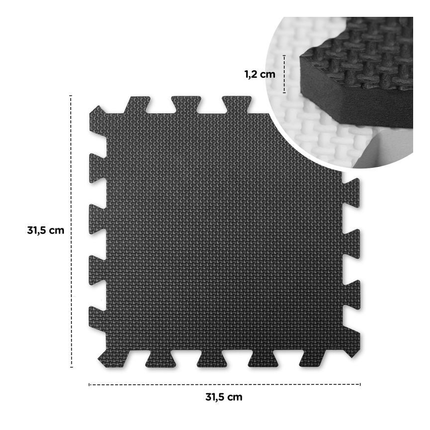 KINDERKRAFT - Puzzle in foam LUNO 30 pezzi nero/bianco