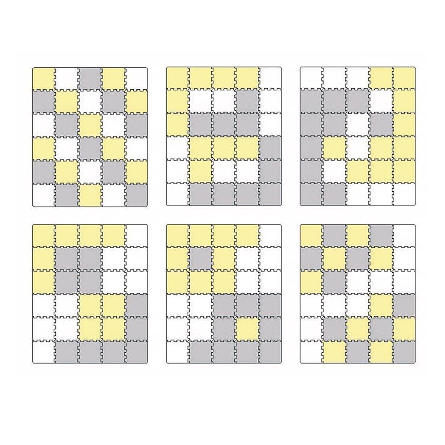 KINDERKRAFT -  Puzzle in foam LUNO 30pcs grigio/giallo