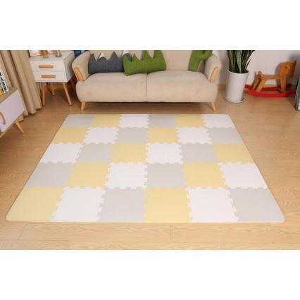 KINDERKRAFT -  Puzzle in foam LUNO 30pcs grigio/giallo