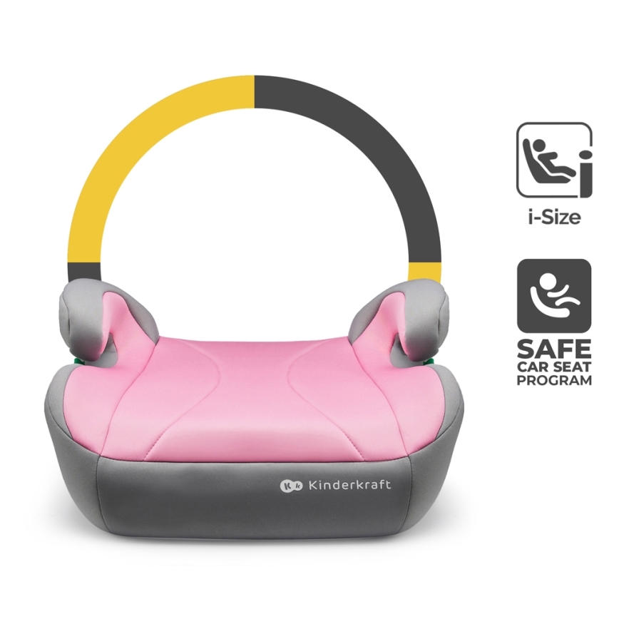 KINDERKRAFT - Rehausseur pour voiture I-BOOST i-Taille 135-150 cm rose
