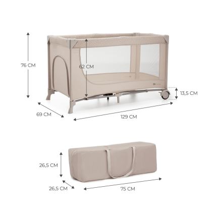 KINDERKRAFT - Reisebettchen JOY 2 beige