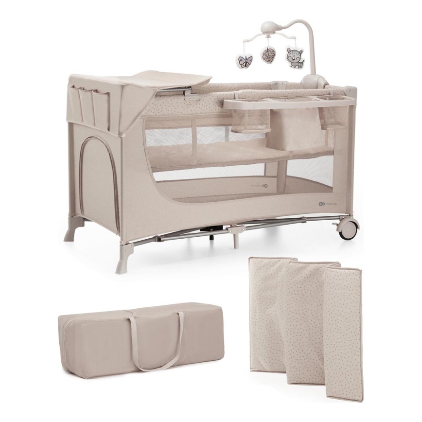 KINDERKRAFT - Reisebettchen JOY 2 mit Zubehör beige