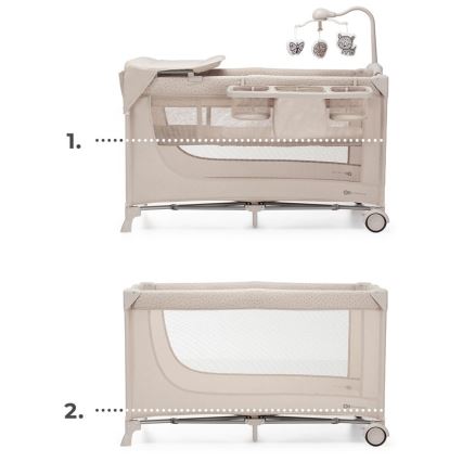 KINDERKRAFT - Reisebettchen JOY 2 mit Zubehör beige