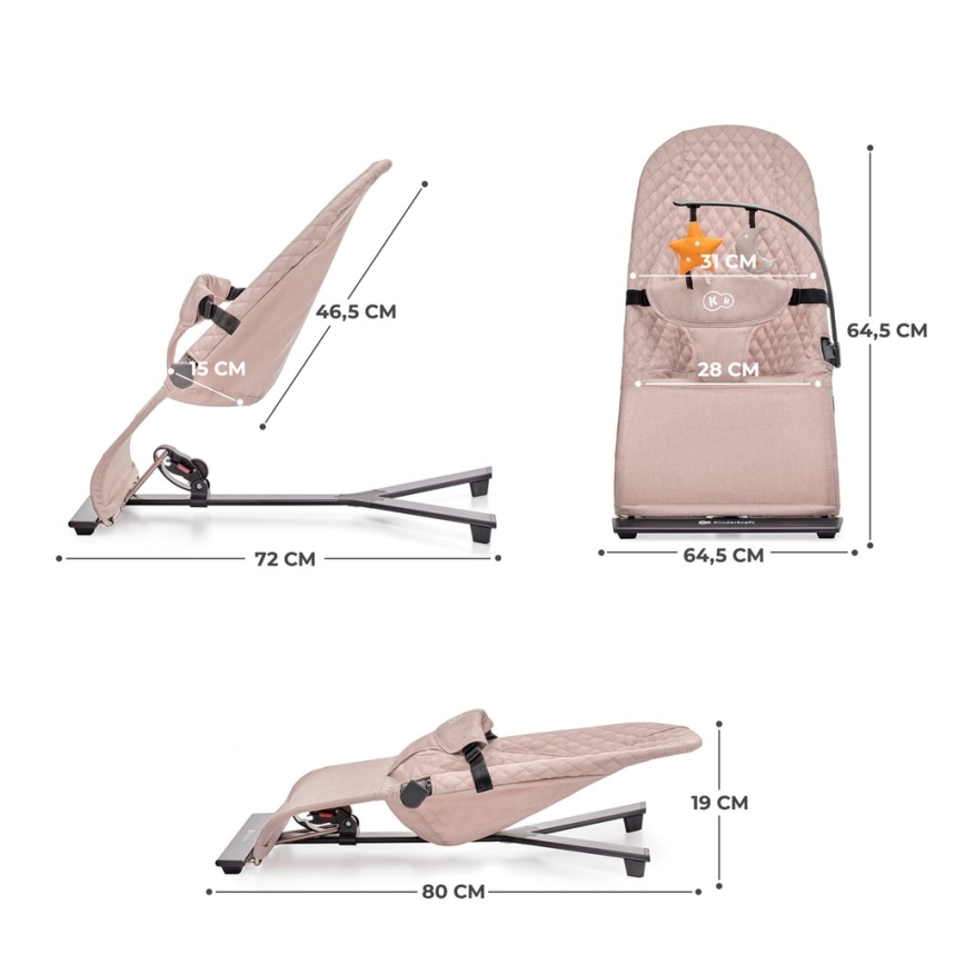 KINDERKRAFT - Sdraietta per bambini MIMI beige