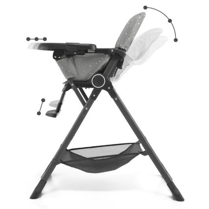 KINDERKRAFT - Sedia da pranzo per bambini FOLDEE grigio