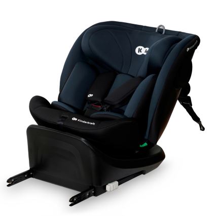 KINDERKRAFT - Seggiolino auto con base girevole I-GROW i-Size (40-150 cm) nero