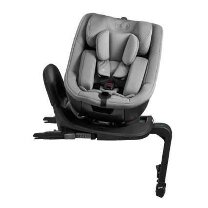 KINDERKRAFT - Seggiolino auto con base girevole I-GUARD i-Size 40-105 cm, grigio