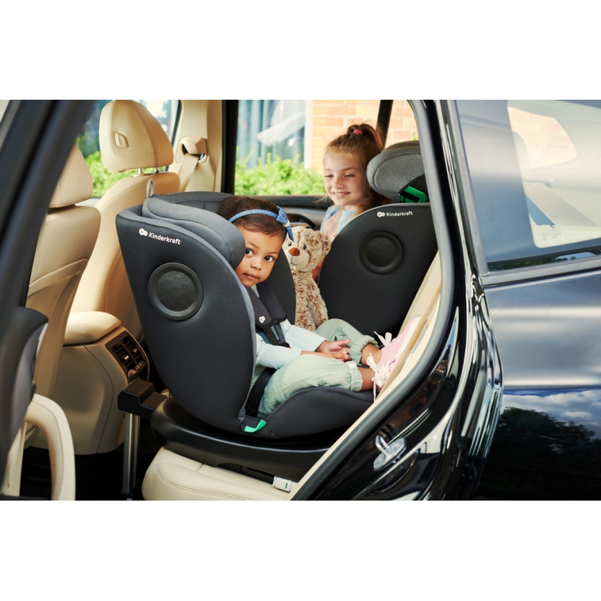 KINDERKRAFT - Seggiolino auto I-360 i-Dimensioni (40-150 cm) nero