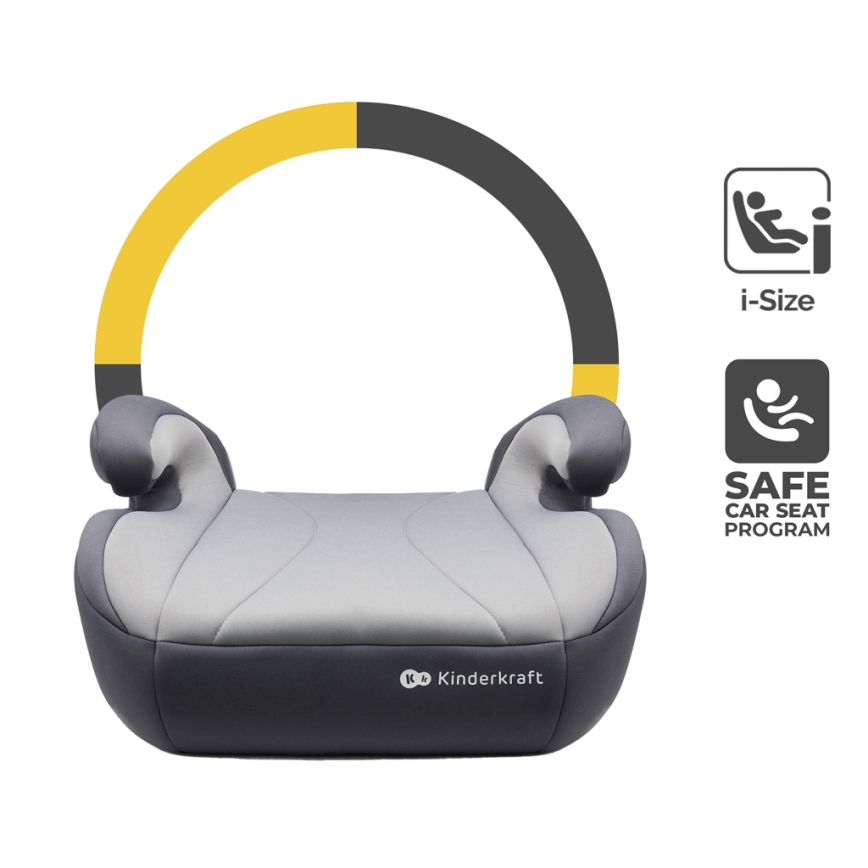 KINDERKRAFT - Seggiolino auto I-BOOST i-Dimensioni 135-150 cm grigio