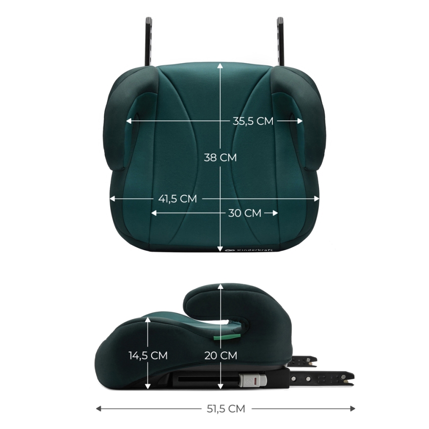 KINDERKRAFT - Seggiolino auto I-BOOST i-Dimensioni 135-150 cm verde