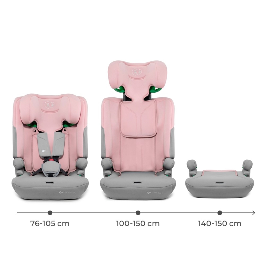 KINDERKRAFT - Seggiolino auto I-COMFY i-Size 76-150 cm rosa