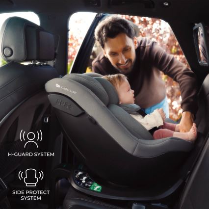 KINDERKRAFT - Seggiolino auto I-GUARD i-Size 40-105 cm, grigio
