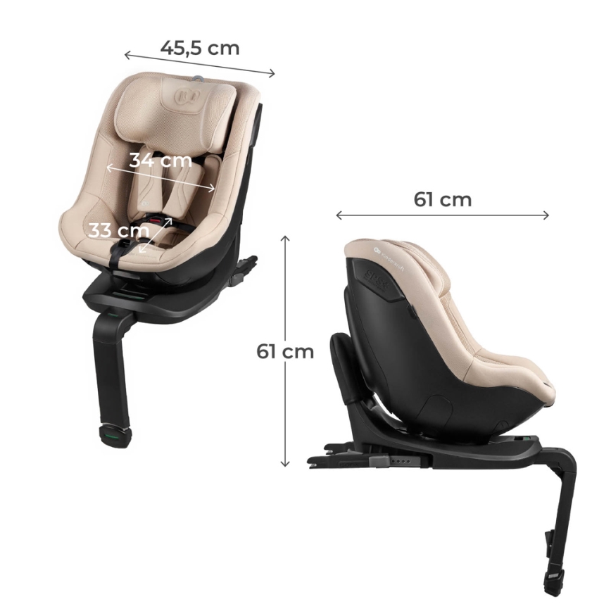 KINDERKRAFT - Seggiolino auto I-GUARD PRO i-Size 61-105 cm beige