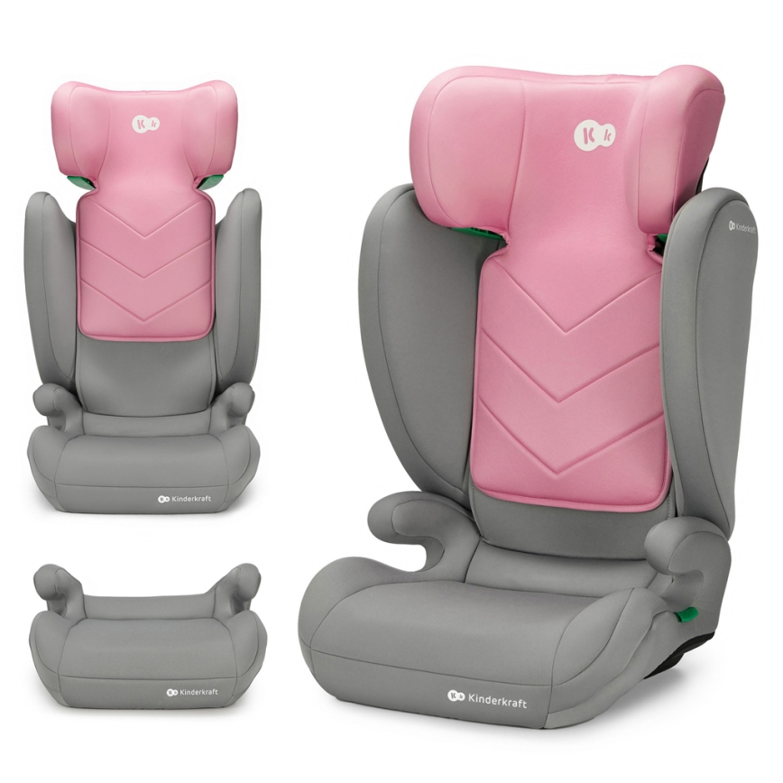 KINDERKRAFT - Seggiolino auto I-SPARK i-Dimensioni (100-150 cm) rosa
