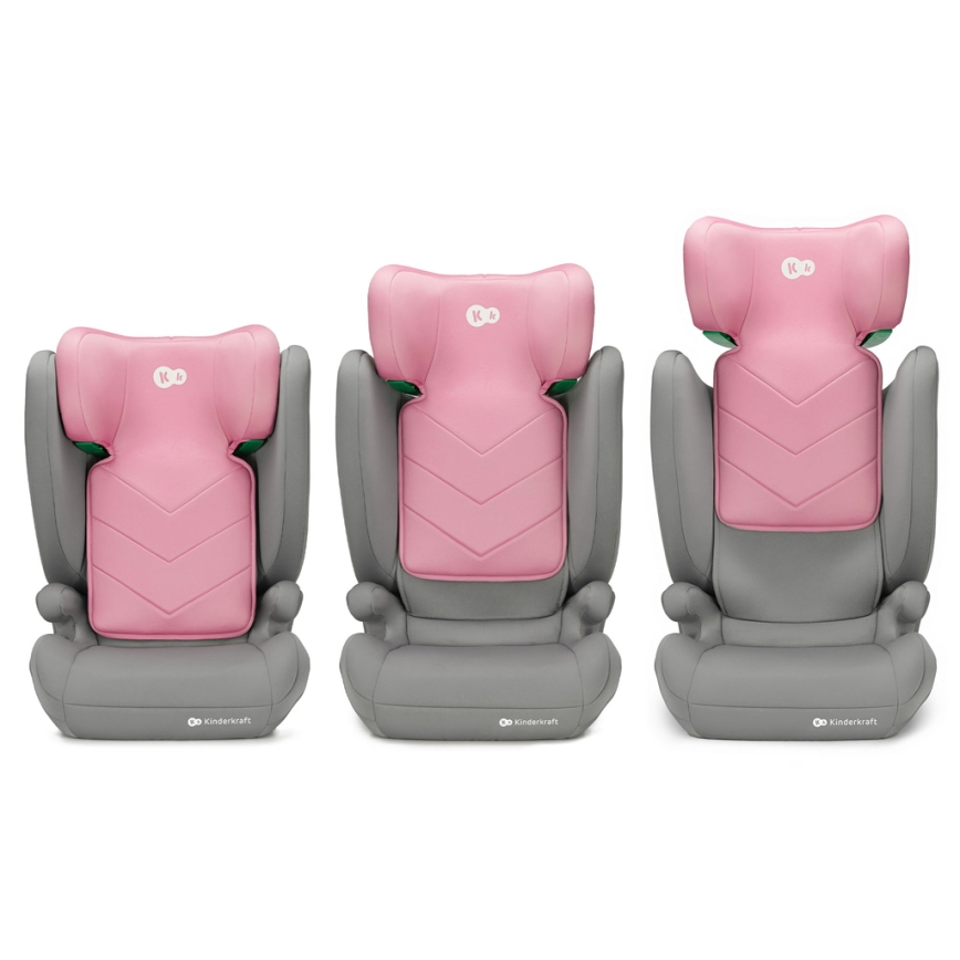 KINDERKRAFT - Seggiolino auto I-SPARK i-Dimensioni (100-150 cm) rosa