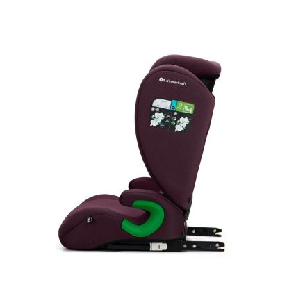 KINDERKRAFT - Seggiolino auto JUNIOR FIX 2 (100-150 cm) Cherry pearl