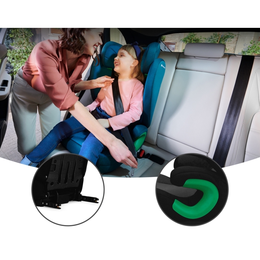 KINDERKRAFT - Seggiolino auto JUNIOR FIX 2 (100-150 cm) Graphite nero