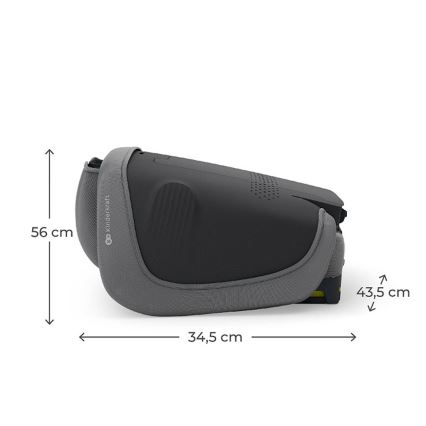 KINDERKRAFT - Seggiolino auto pieghevole UNITY 2 i-Size 100-150 cm grigio