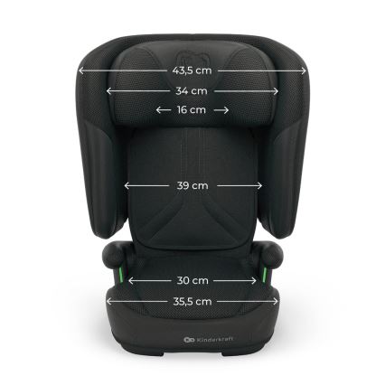 KINDERKRAFT - Seggiolino auto pieghevole UNITY 2 i-Size 100-150 cm nero