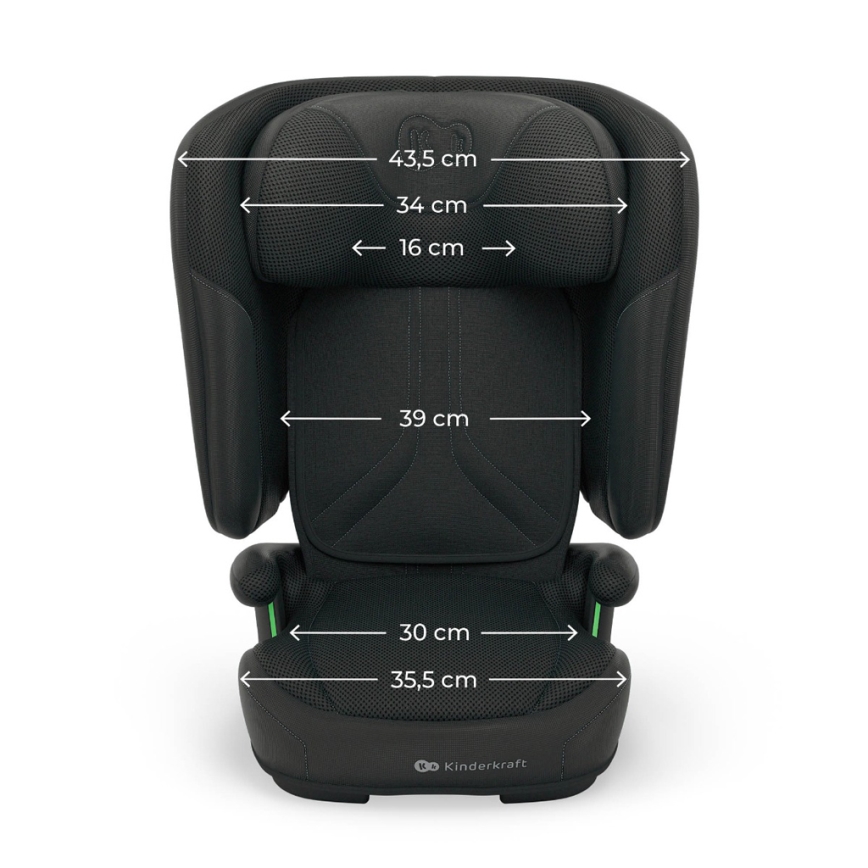 KINDERKRAFT - Seggiolino auto pieghevole UNITY 2 i-Size 100-150 cm nero