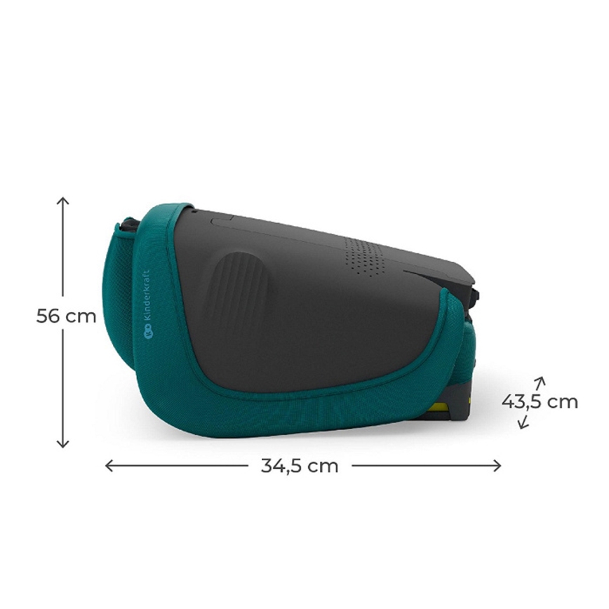KINDERKRAFT - Seggiolino auto pieghevole UNITY 2 i-Size 100-150 cm turchese
