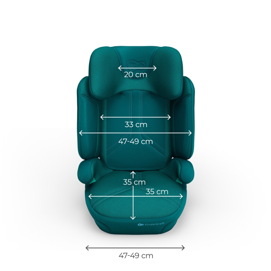 KINDERKRAFT - Seggiolino auto pieghevole XPAND 2 PRO 100-150 cm turchese