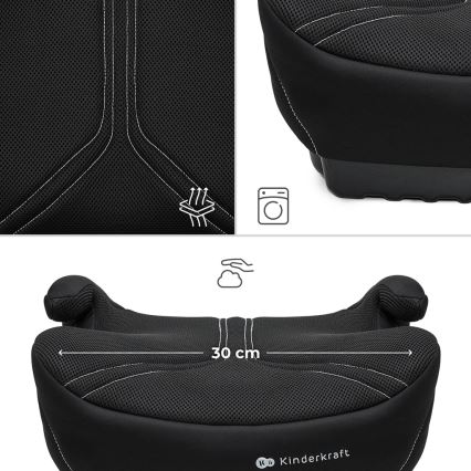 KINDERKRAFT - Seggiolino auto rialzato I-BOOST 2 PRO i-Size 125–150 cm nero