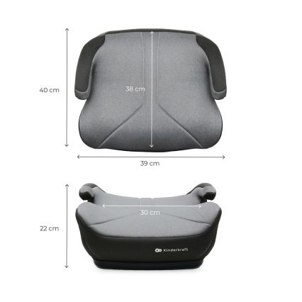 KINDERKRAFT - Seggiolino rialzo auto I-BOOST 2 125–150 cm grigio