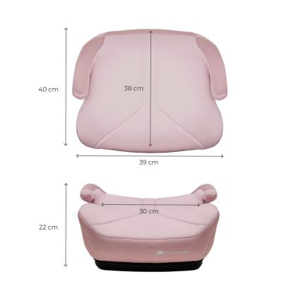 KINDERKRAFT - Seggiolino rialzo per auto I-BOOST 2 125–150 cm rosa