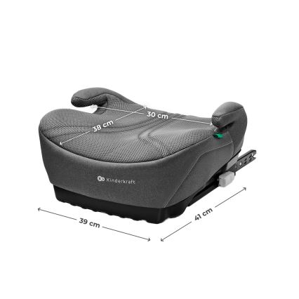 KINDERKRAFT - Seggiolino rialzo per auto I-BOOST 2 PRO i-Size 125–150 cm grigio
