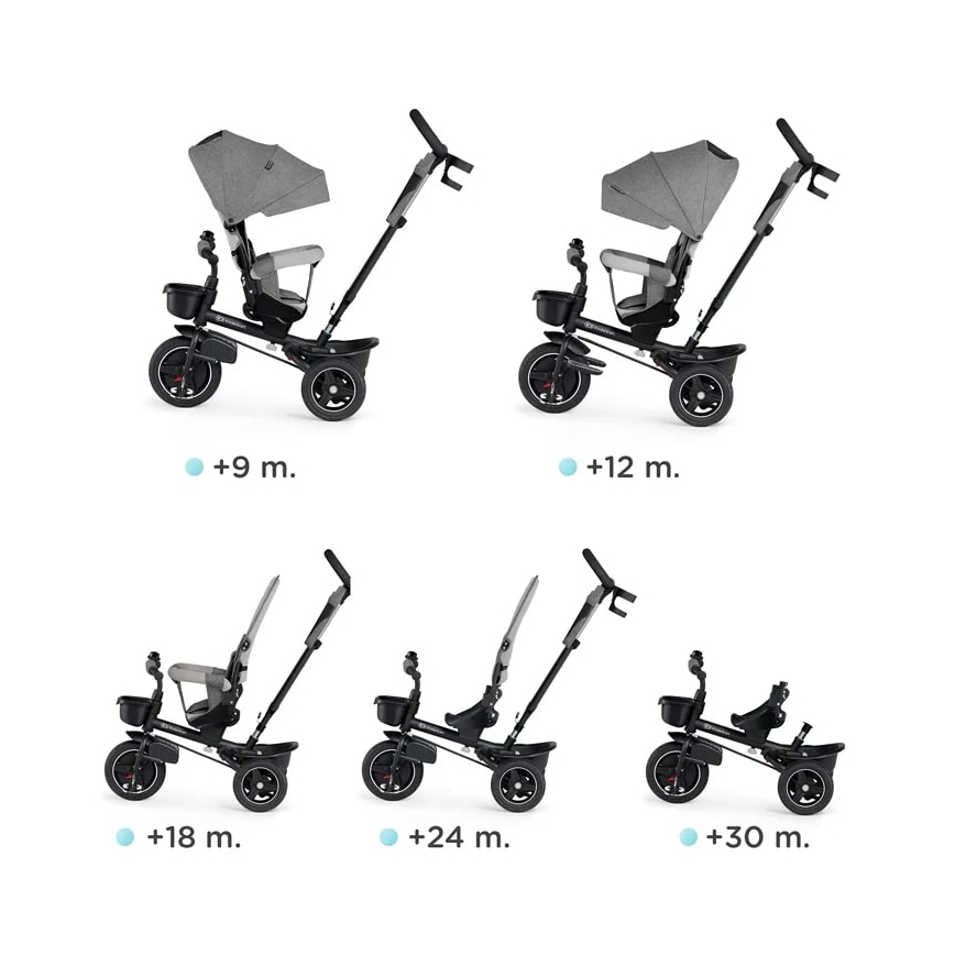 KINDERKRAFT – Kinder-Dreirad 5in1 SPINSTEP grau