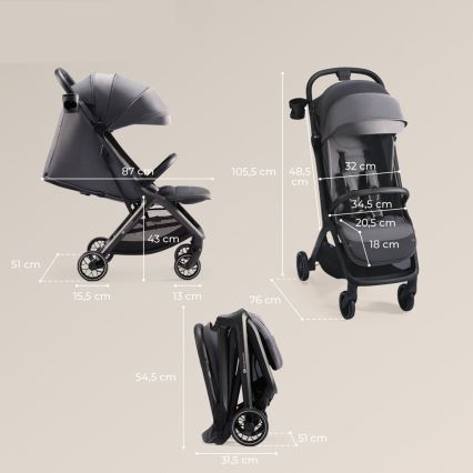 KINDERKRAFT SELECT - Kinderwagen NUBI 2 grau