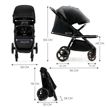 KINDERKRAFT SELECT - Passeggino MITZY Ink nero
