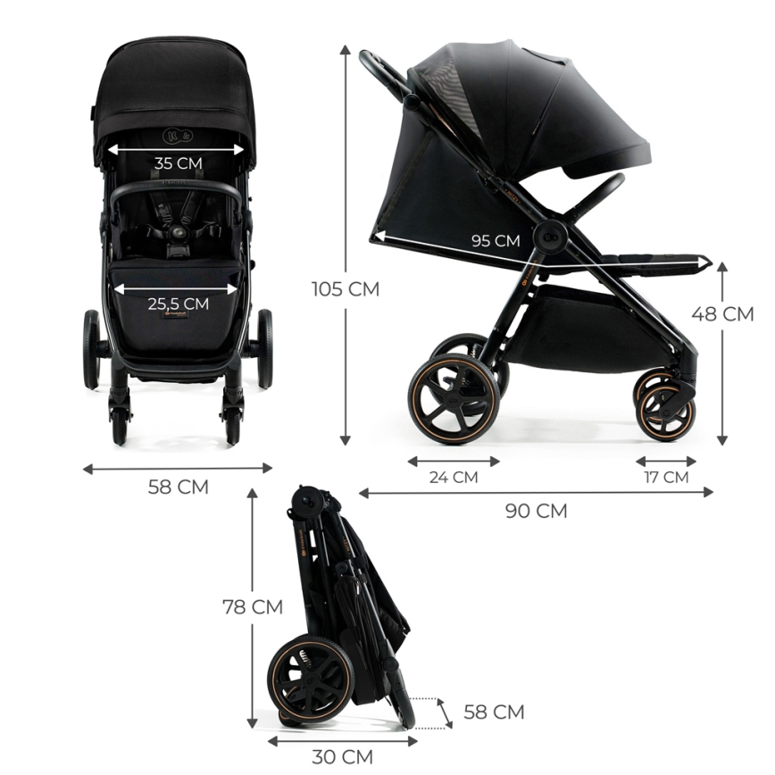 KINDERKRAFT SELECT - Passeggino MITZY Ink nero